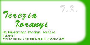 terezia koranyi business card